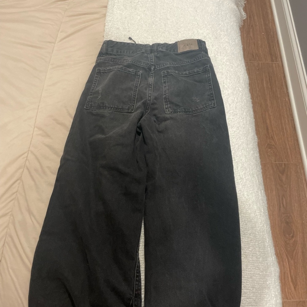 Zara Ripped Black Jeans